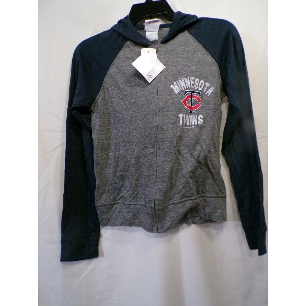 Campus Lifestyle Womens Minnesota Twins Full Zip Hoodie S Gray Raglan